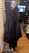 B Darlin Silky Solid Like Material Fancy Dress Black 9/10 Size