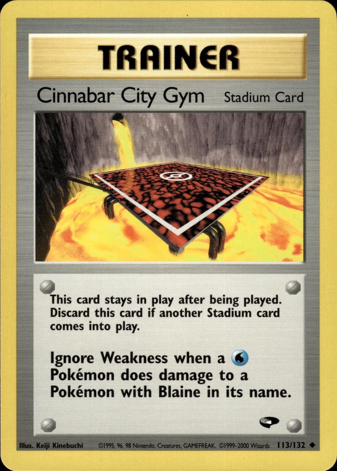 Pokemon Gym Challenge Uncommon Cinnabar City Gym 113/132 - Near Mint (NM)