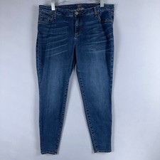 Kut from the Kloth Jeans Plus Size 16W Toothpick Skinny Blue Medium Wash Stretch