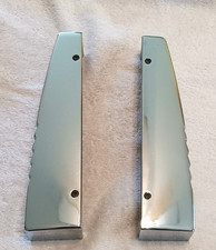 USED MINT OLD SCHOOL ROCKFORD FOSGATE CHROME END CAPS FOR A2 .2 AMPS WITH SCREWS