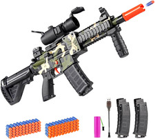 Electric Toy Sniper Rifle for Kids Adults - Foam Blaster Gun w/80 ft Scope -Gift