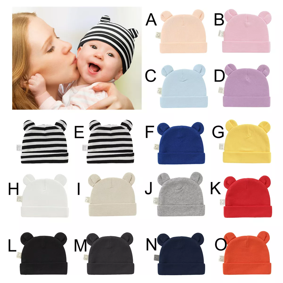 Newborn baby best sale hat with ears