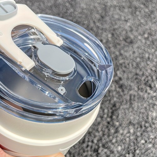 1100ML 304 Stainless Steel Insulated Water Cup Coffee Car Cup with Handle Straw - Picture 19 of 31