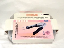 RCA Coaxial Cable Connector for Quad Shield RG6 New Open Box