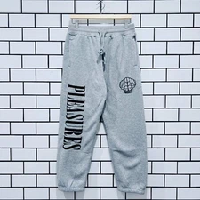 PLEASURES NERD SWEATPANTS HEATHER GREY