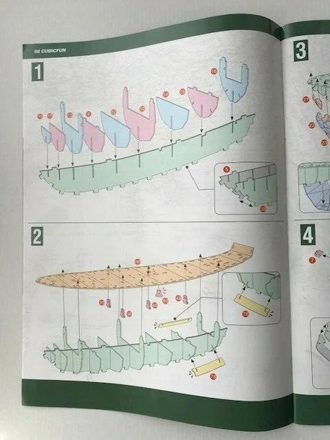 3D Puzzle Queen Anne´s Revenge Blackbeard´s Ship LED Cubic Fun Segelschiff Light - Bild 4 von 4