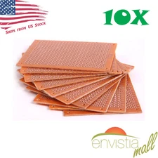 10 Pcs 5x7cm (2x3in) PCB Prototyping Perf Boards Breadboards Circuit Boards