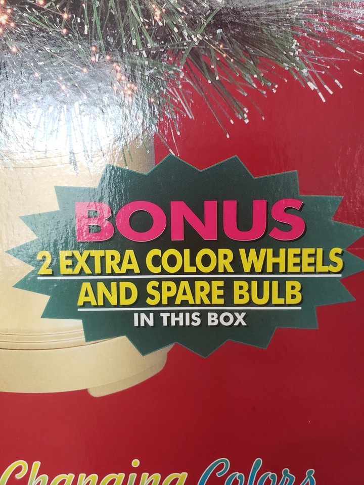 VTG BRADFORD SIGHTSATIONAL 18" FIBER OPTIC CHRISTMAS TREE CHANGING