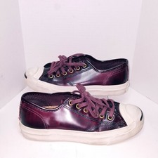 Converse Jack Purcell Oxheart Leather Sneakers Red 144348C Mens 4 Womens 5.5