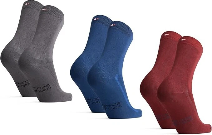 DANISH ENDURANCE Bamboo Socks Super Soft Antibacterial 3 Pack UK 6-8 B22R06