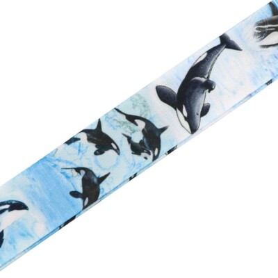 Juanooo Blue Sea ID Lanyard with Card Holder for Keys Cute Whale Plastic Hard Case Car Key Neck Strap for Women Girls Kids Cruise Lanyard for Ship