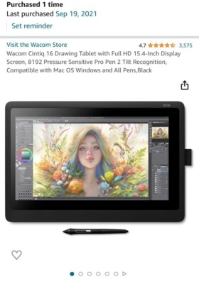 Wacom Cintiq 16 Creative Pen and Touch Display Drawing Wacom Cintiq 16 Creative Pen and Touch Display Drawing