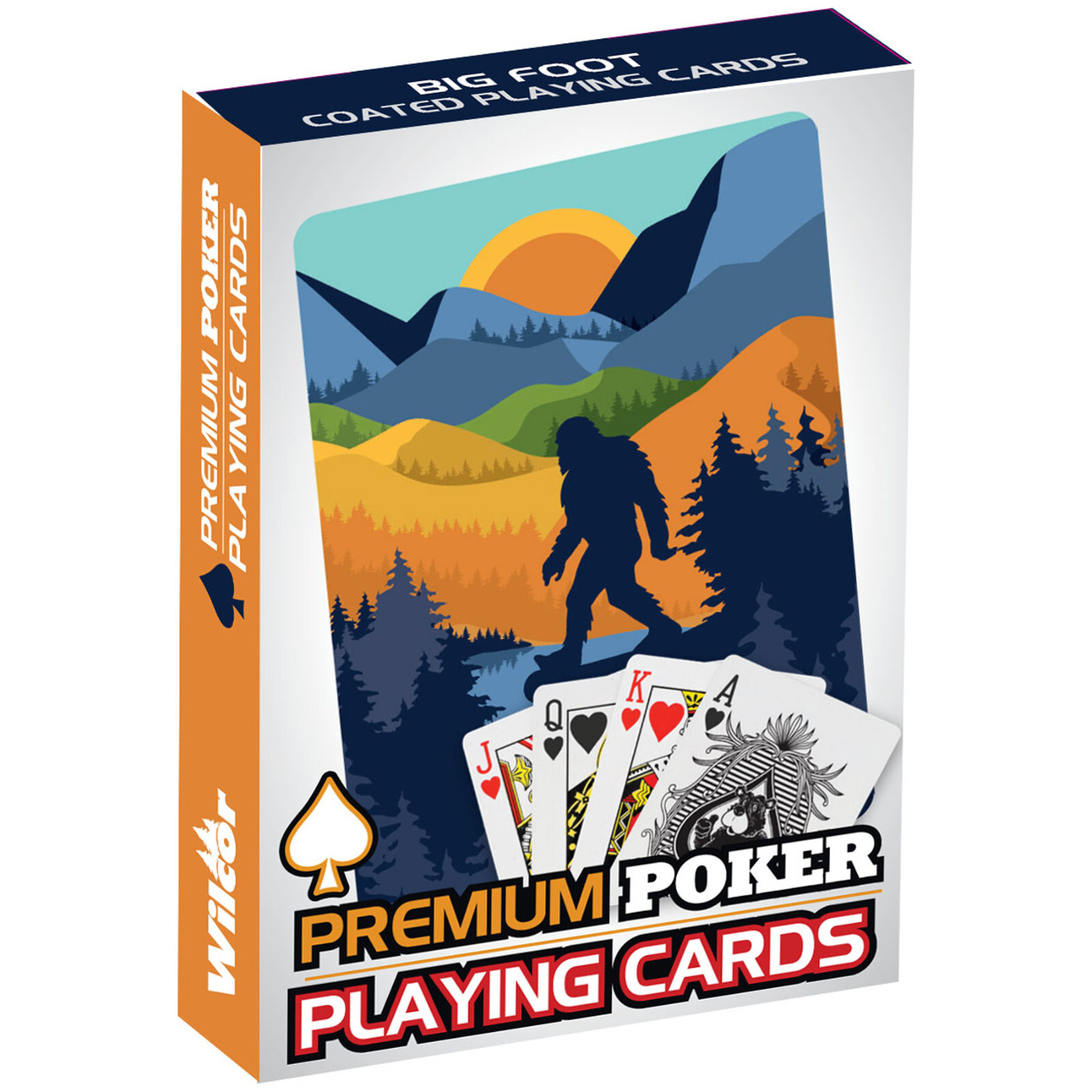 Wilcor Bigfoot Scene Premium Poker Playing Cards Sasquatch camping gift vacation