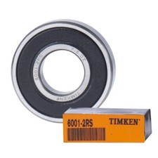 2PACK USA TIMKEN 6001-2RS 12X28X8MM Double Rubber Seal Ball Bearings 6001RS