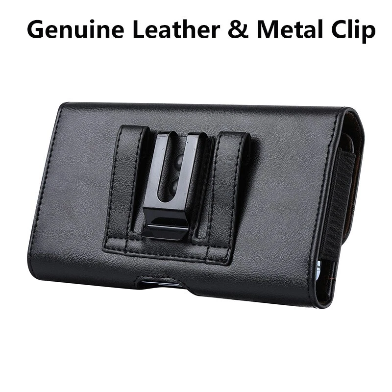 Phone Holster Belt Clip Case Holder Geniune Leather Pouch Waist Bag for iPhone - Image 4 of 4