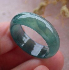 Video Certified Icy Green Natural A JADE Jadeite Circle RING USA. 10.5    680281