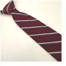 Vintage Rooster Cotton Burgundy Silk Tie 56" Made In USA