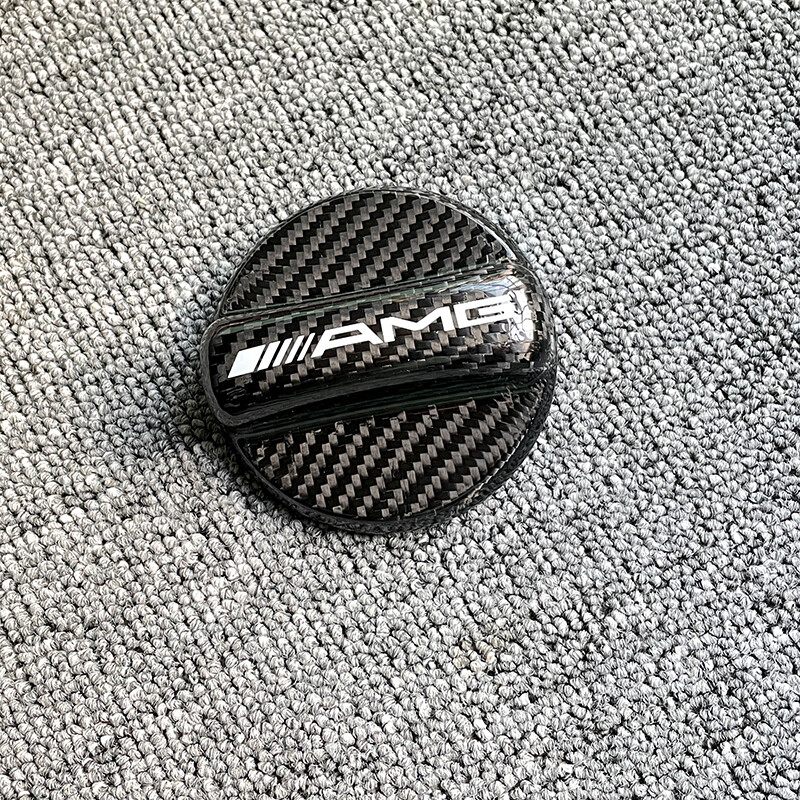Carbon Fiber Gas Fuel Cap Cover For Mercedes Benz C300 C63S E63S E55
