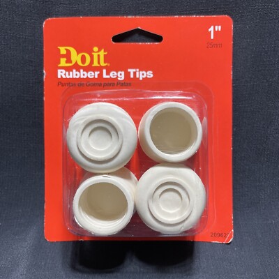 Doit 1'' Rubber Leg Tips ~ For Canes, Stools, Chairs, Etc