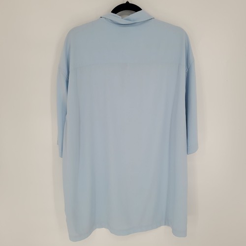 Nike golf mens XL light blue button up short sleeve dri fit collared shirt - Picture 9 of 12