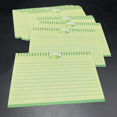30 Blank Recipe Cards 4x6 Green Lined Paper Index Card Size Blank on Back Side
