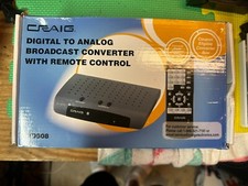 Craig Digital To Analog Broadcast Converter Box W/ Remote CVD508 NEW