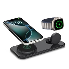 2in1 Fast Wireless Charger Dual Pad For Apple Watch S11 Ultra3/2 iPhone 17 16 15