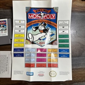 Monopoly (NES, 1991) CIB w/  & Poster Tested Very Clean Comes With What&rsquo;s In Pic