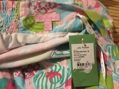 Robe Monoïki/maillot Halter Lilly Pulitzer DINA Taille 16 - Occasion Très Bon état