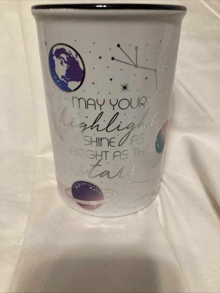 CERÁMICA ASTROLÓGICO MAQUILLAJE CEPILLO TAZA BOLÍGRAFO SOPORTE ARTE PINCELES ESTRELLAS CELESTIALES Foto 2 de 4