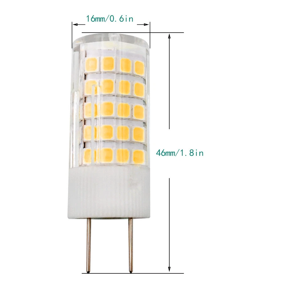 5pcs G8 G8.5 G8.6 Led Bulb T5 5W 64-2835 SMD Lamp AC DC 12V Ceramics Light H - Image 2 of 3