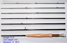Dblue Customized Travel Fly fishing Rod 8'9" 7 pcs