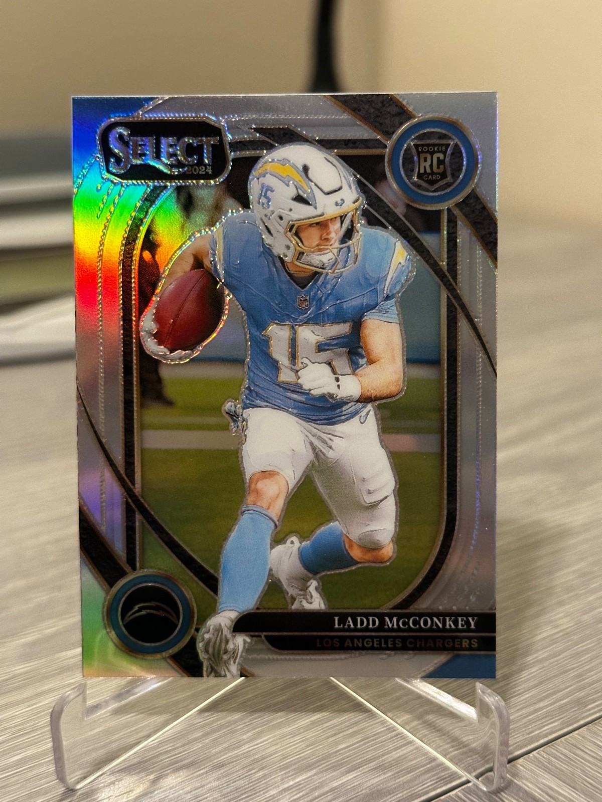 2024 Panini Select Club Level Silver Prizm Rookie - Ladd McConkey #268