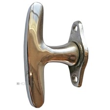 Poignée De Fenêtre Années 1920 En Laiton Nickelé Ancien 78/47/43