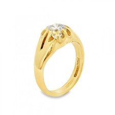 18ct Yellow Gold Diamond Solitaire Ring - Size R - 1.67ct