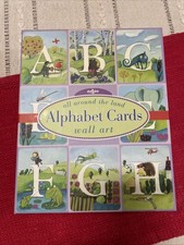 eeBoo All Around the Land Alphabet Cards 26 Multicolor 8"x10" Wall Art