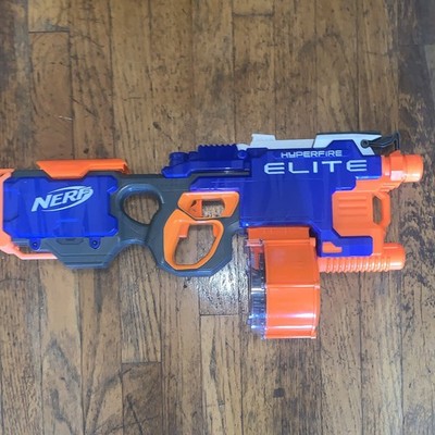 NERF N-Strike Elite HyperFire Dart Blaster Blue/Orange w/ Drum Magazine (2014)