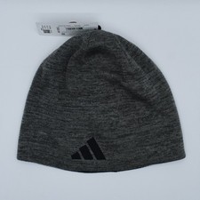 Adidas Men's Reversible Skully Beanie Knit Hat Cap Gray Grey JL1119 NWT New