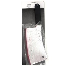 Bloody Cleaver Knife Toy Weapon Fancy Dress Up Halloween Adult Costume Accessory