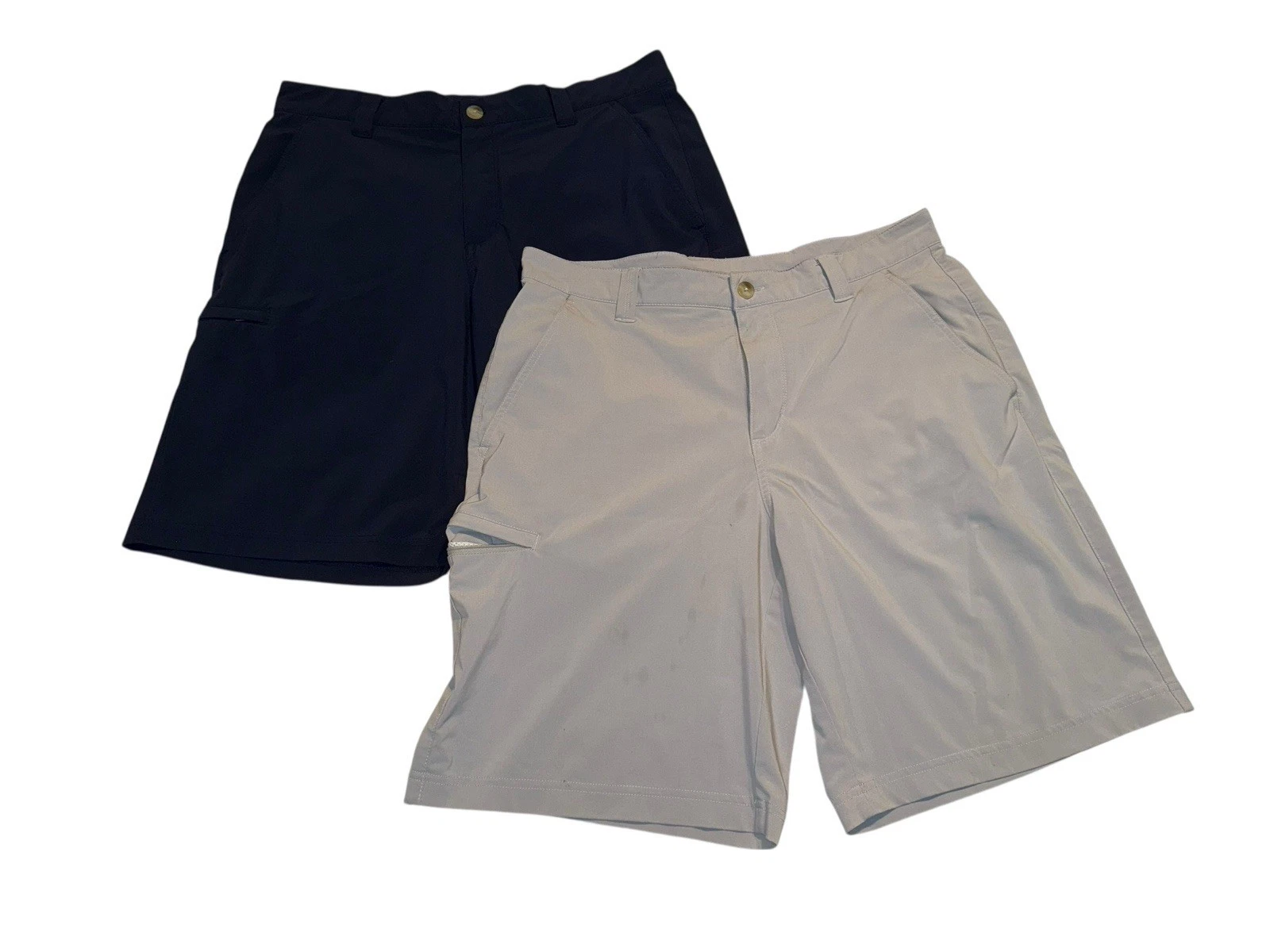 Columbia PFG Cargo Shorts Men's Size 34W 10L Pocket Tan/Khaki Fishing Outdoor