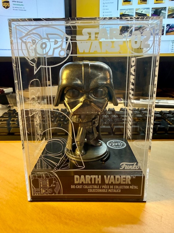 Funko Pop! Die Cast: Star Wars-Darth Vader (Chase)-Funko Web (FW) (Exclusive)