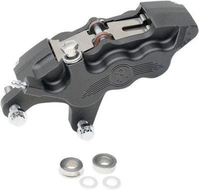 Performance Machine 0051-2915-SMB 6 Piston Caliper 11.5in Left Black Ops Harley