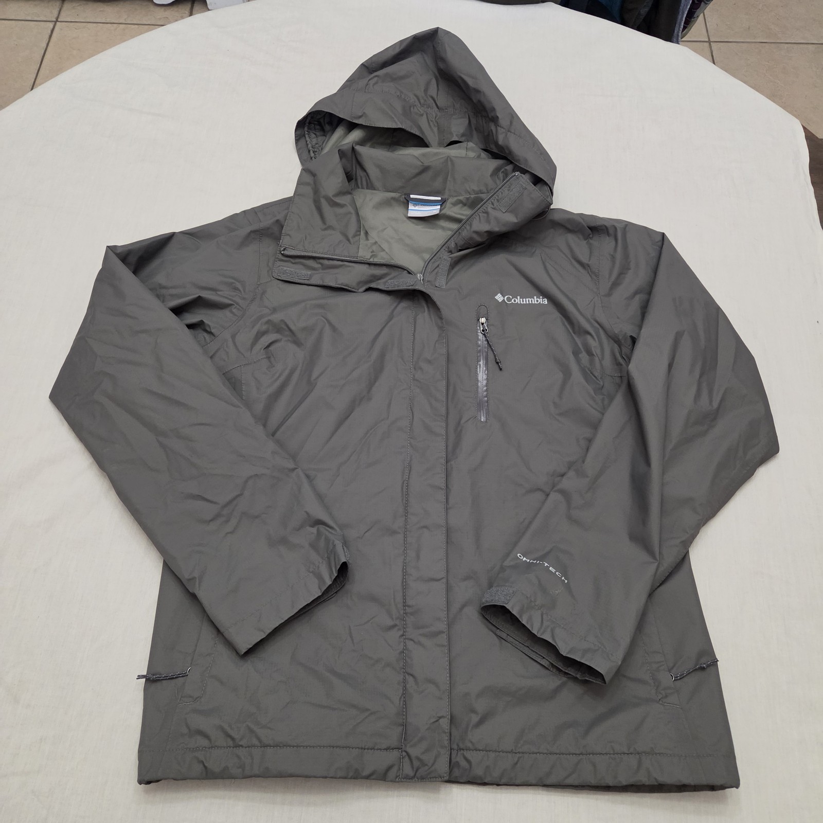 Columbia Arcadia II Rain Jacket Women’s XL - Grey Omni-Tech Waterproof