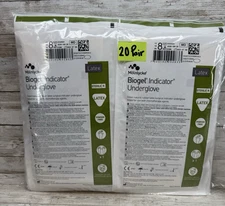 Biogel Indicator Underglove LATEX Surgical Gloves *20 Pair* Size: 8 Exp: 6/26