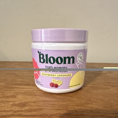 Bloom High Energy Pre-Workout Raspberry Lemonade 25 Servings 7.3 oz
