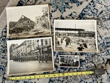 ORIGINAL WWII PHOTO LOT - US SOLDIERS IN WAR TORN GERMANY V-E