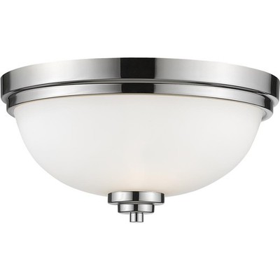 Z-Lite 443F3-CH Ashton 3 Light 15 inch Chrome Flush Mount Ceiling Light in 5.5
