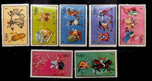 CENTRAL AMERICA Sc 1436-42 NH ISSUE OF 1969 - FENCING