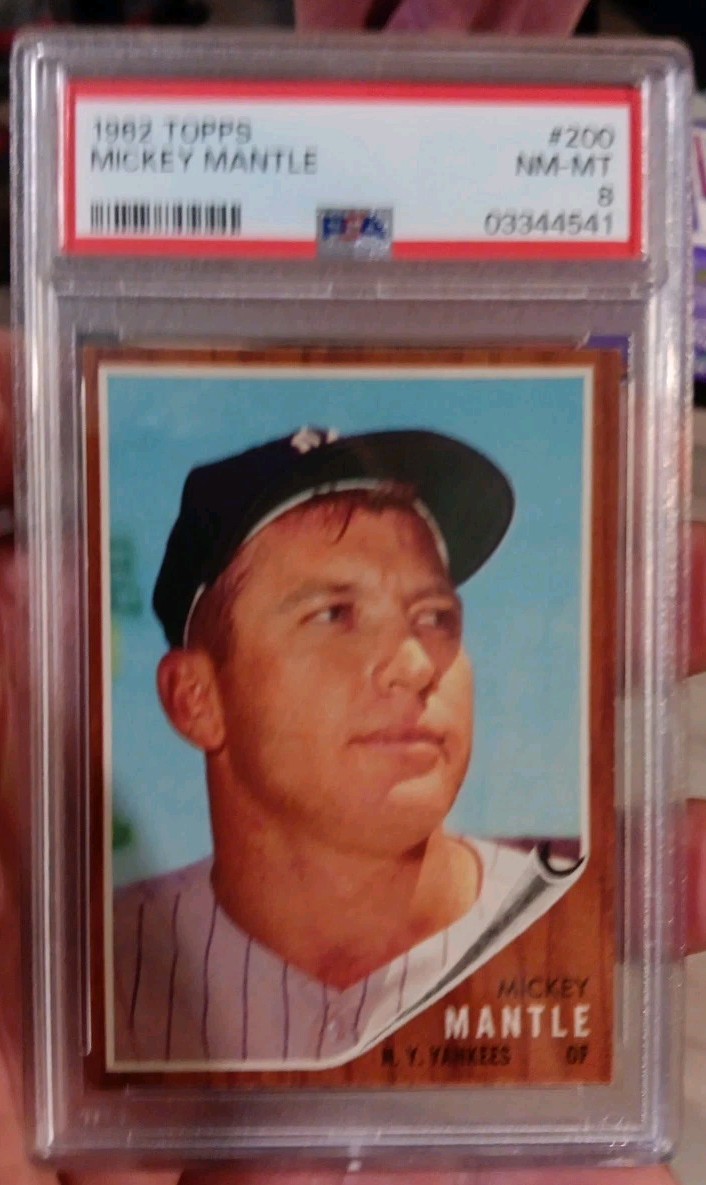 1962 Topps #200 Mickey Mantle PSA 8 NM-MT ONLY 19 GRADED HIGHER