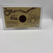 Admiral Gardner Shipwreck 1808 Coin, 10 Cash, W/ Historical Display Case